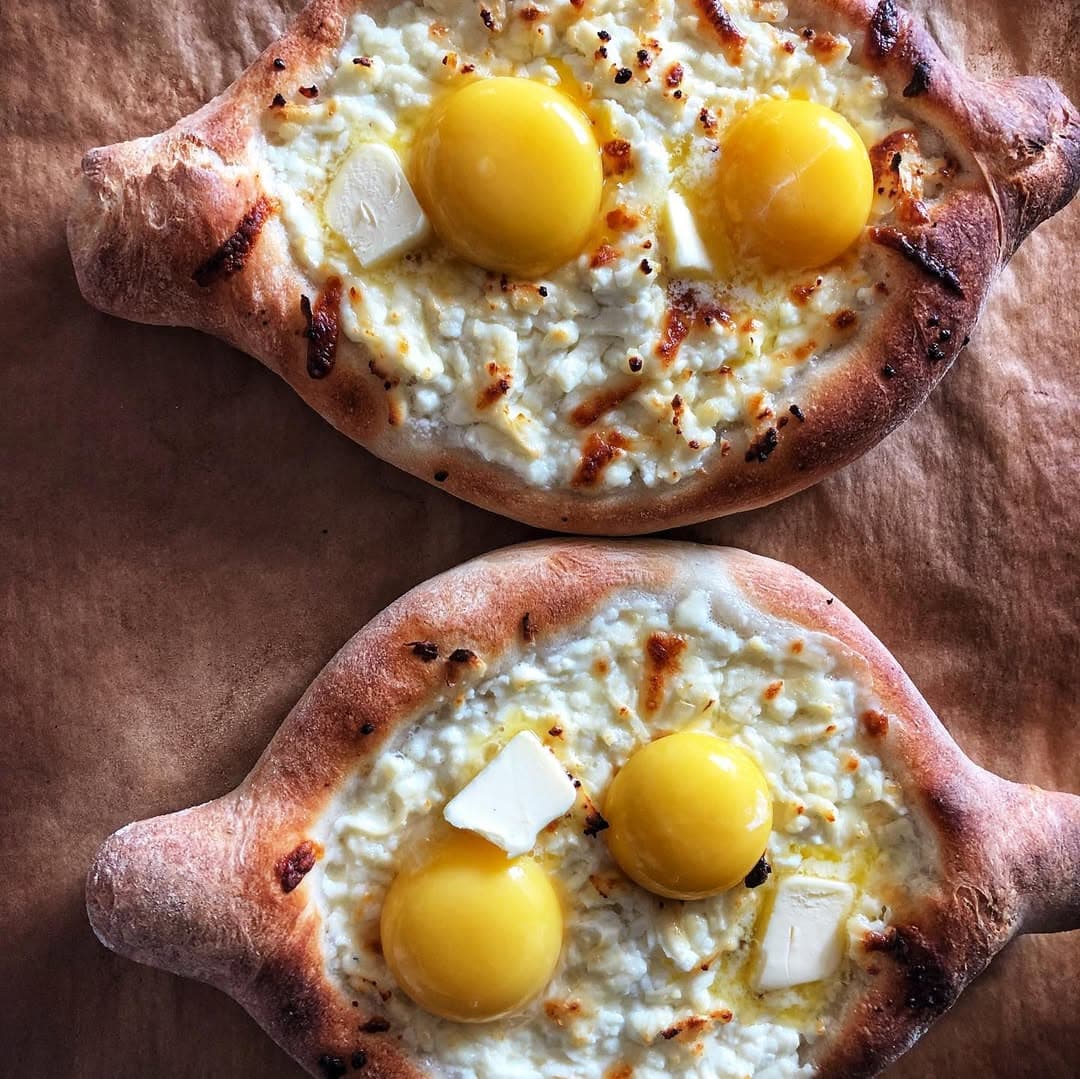Хачапури по-аджарски (тесто П. Рейнхарта)